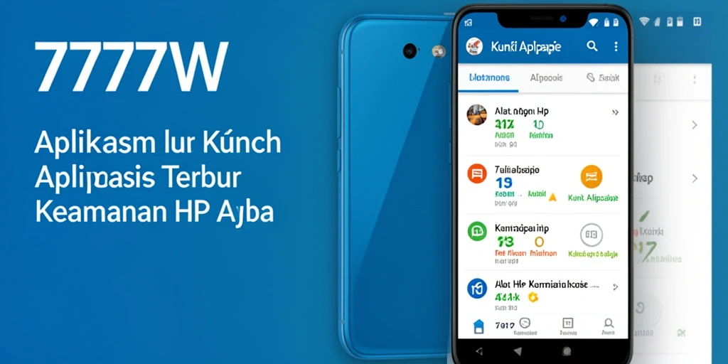 Tampilan antarmuka aplikasi Kunci Aplikasi 7777W yang modern dan intuitif.