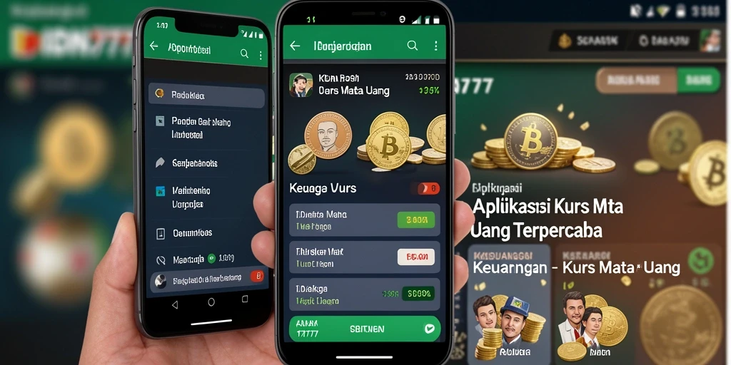 Antarmuka aplikasi Kurs Mata Uang IDN777 yang modern dan menarik.