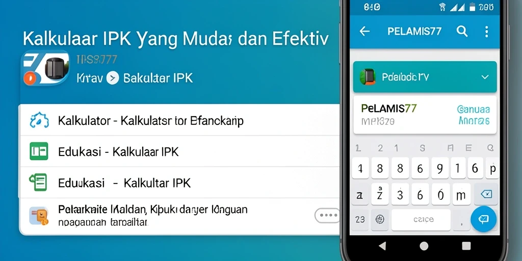 Tampilan antarmuka PELAMIS77 untuk kalkulasi IPK yang sederhana dan efektif.